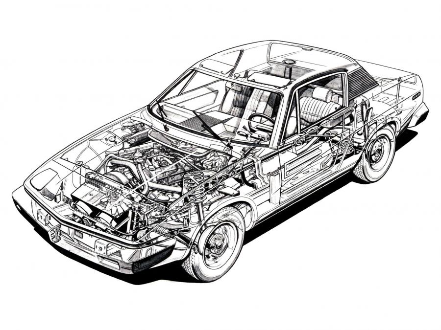Схема Triumph TR7 1975 года  (NA) (фото 6 из 10)